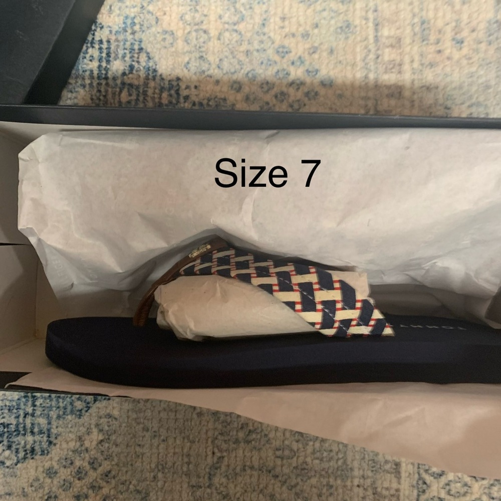 Tommy Hilfiger Red Fabric Flip Flops